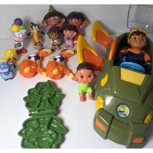 Lot Dora The Explorer & Go Diego Go Figures Viacom Cake Toppers Toys Swiper Boot